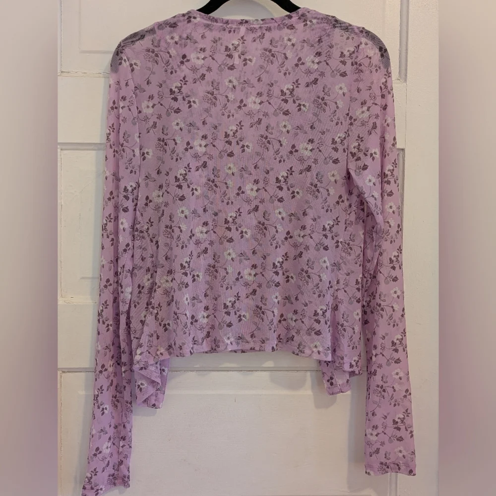 Free People Twosie for One Floral Mesh Tank & Cardigan Set Size Small